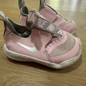 Nike Pink and Silver Slip-On Sneakers